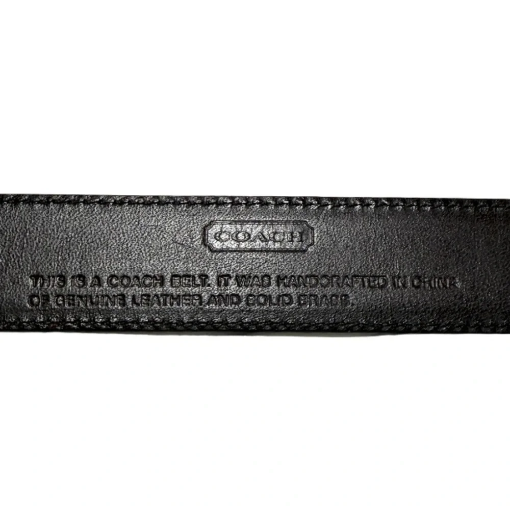 COACH | 3980 J3 Yellow Genuine Leather Brass Buckle Belt Small Classic Preppy